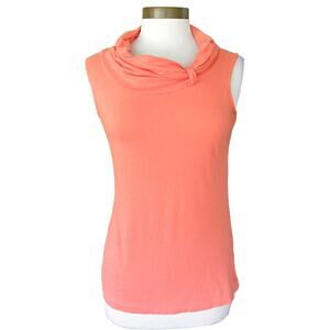Lilly Pulitzer Peach Sleeveless Cowl Neck Top Size Medium
